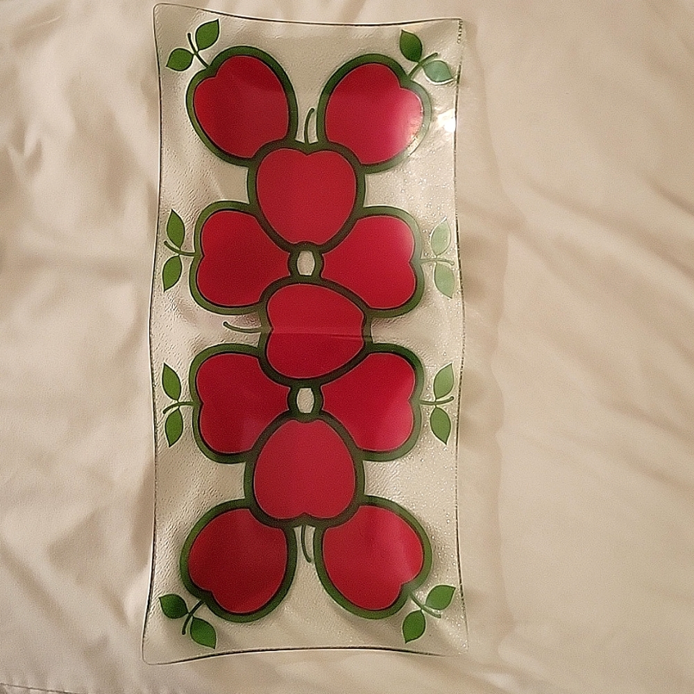 Vintage Divided Glass Tray by Colony